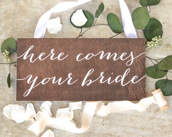 Here comes Your Bride Sign, Uncle Here Comes Your Bride Sign, Ring Bearer Sign, Flower Girl Sign, Here Comes the Bride, Uncle Here Comes