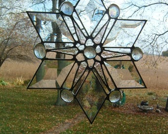 Clear Bevel Snowflake Suncatcher