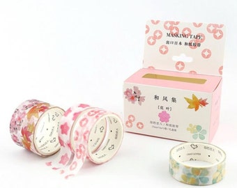 Watercolor Flowers Washi Tape Masking Tape Planner Stickers Scrapbooking Stickers