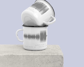 Hamilton Soundwave, enamel camping mug.