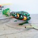 Vintage Tin Toy Jumping Frog Clockwork Litho Wind Up Toy Frog Tin Frog China MS 082 1970s