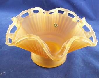 Vintage Westmoreland Glass Crimp Bowl