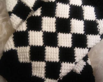 Leg Warmers Crocheted Harlequin Diamond Pattern