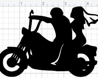 2 Motorcycle Just Married Designs SVG EPS DXF pdf Studio 3 Cut Files