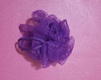 Mini Mesh Bath Pouf.