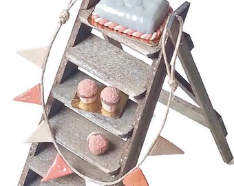 Birthday miniature cake scale 1:12 / Miniature pastry scale one inch / Miniature bakery / Dollhouse miniature food / Roombox pastry shop