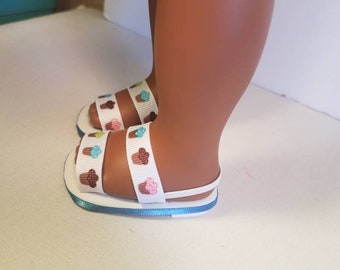 Cupcake sandals for American Girl Doll! Sandals fit 18" doll