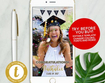 Snapchat Geofilter Graduation, Snapchat Geofilter Party, Graduation Party, Custom Graduation Geofilter, Graduation Filter, Class of 2018