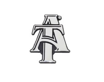 North Carolina A&T Chrome Metal Auto Emblem