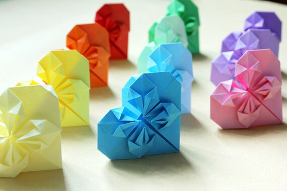 Symbol of LOVE Origami 3D  Paper  Hearts  Handmade Paper  Goods