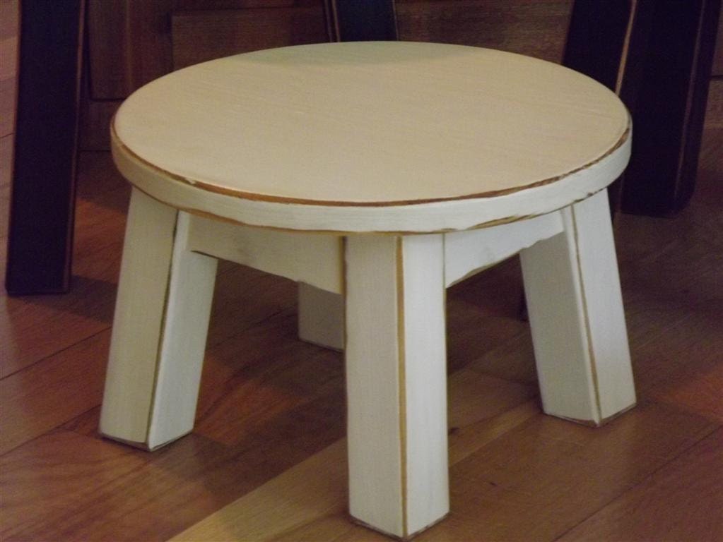 Reclaimed Wood Round Stool Riser Step Foot Zoom