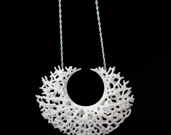 Vessel Pendant (white 3D printed nylon)