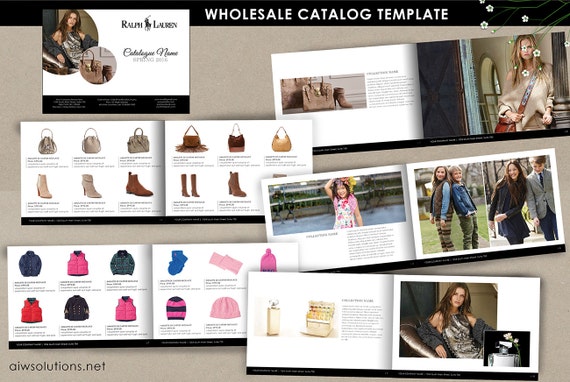 Download wholesale catalog template mini product brochure retail