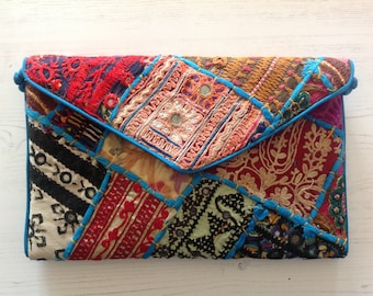 Banjara clutch bag, ethnic bag, handmade in India, Rajasthani crafts, hippie, boho, bohemian
