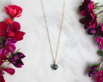 Rose Cut Sapphire Necklace