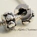 Antique Silver Heart Carved Charm Stopper Clip & Lock for European Style Charm Bracelets