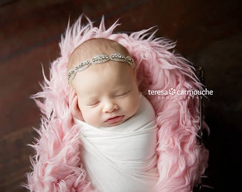 Newborn Headband Newborn Prop Headband Christening Headband Baptism Headband