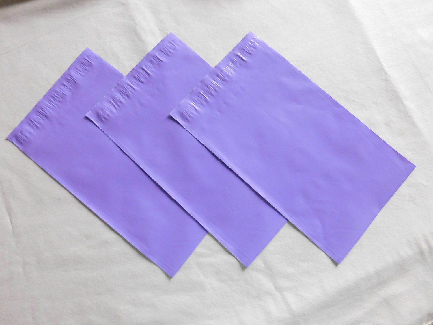 20 10x13 Pale Purple Poly Mailers Self Seal Adhesive Plastic Flat Envelope Bags Shiny Waterproof 6560