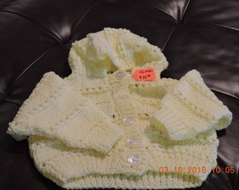 Yellow 12mo Button up Sweater