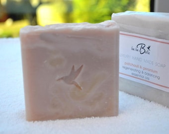 Natural olive oil soap - Patchouli & Geranium