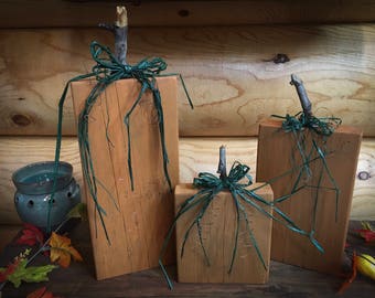 Rustic pumpkins - set of 3