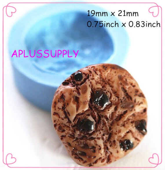 Qyl083 Chocolate Chip Cookies Bakery Silicone Mold 21mm 