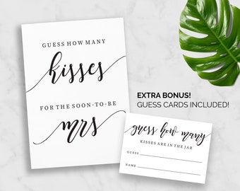 Revered image throughout guess how many kisses for the soon to be mrs free printable Gutsy image pertaining to guess how many kisses for the soon to be mrs free printable