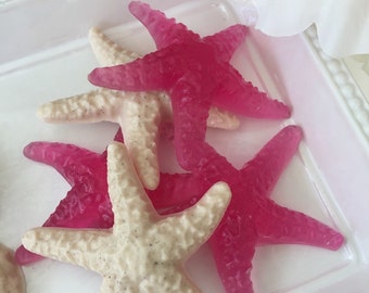 Starfish Soap - Set of 5 - Pink and Sand Starfish Soaps - Seastar soap - Sea Soap - Beach Soap - Ocean Soap - Beach Wedding