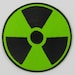 Nuclear Radiation Symbol/Sign (Green) Iron On/ Sew On Cloth Patch Badge Appliqué nuke cybergoth cyber punk goth rocker emo rave Size: 6.8cm