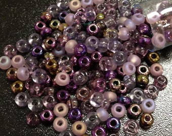 Lilac Mix Czech Seed Bead 8/o 8/0 8-mix01