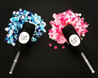 Black Gender Reveal Tissue Paper Confetti Popper
