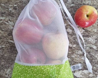 Sac à fruits et à légumes écologique lavable / Zero déchet / Vrac / Ecological and washable fruits and veggies bag / Bulk / Zero waste