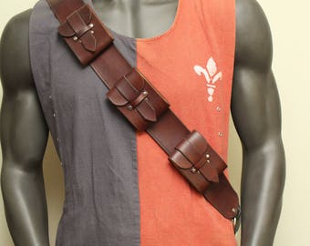 Medium Dark Brown Steampunk Alchemist Bandolier