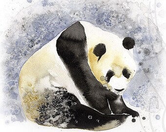 Martinefa's Original watercolor and Ink "Panda"