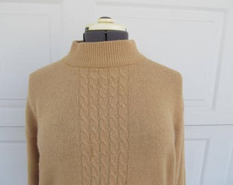 Vintage turtleneck sweater, oatmeal sweater, soft, cozy, oversized sweater, wool and angora