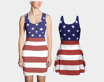 American Flag Dress - Fit or Flare - 2 Styles