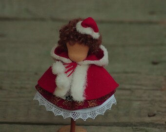 Christmas outfit, Waldorf doll clothes, doll clothes, doll outfit, 5-6 inch doll outfit, Waldorf doll outfit, doll clothes of 6 items