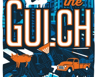 Nashville Neighborhood Poster Series- 6, The GULCH