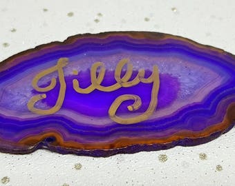 Agate Placecards, Agate Name Cards, Wedding Placecards, Crystal Namecards, Agate Slice Name, Wedding Namecards, Geode Slice, Christmas Name