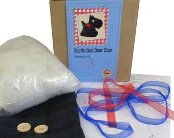Sewing kit Scotty dog doorstop