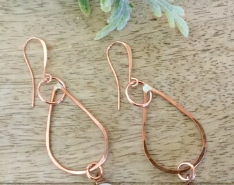 Teardrop Copper Dangle Earring