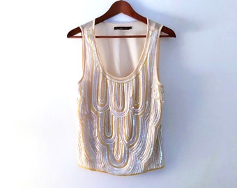 Hazel Sequined and Beaded Top
