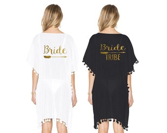 Bride Party Cover Up. Bride Tribe Shirt. Swim Suit Cover Up. Bridesmaid Gift. Bathing Suit Cover up. Bachelorette Shirt. Bridesmaid Shirts.