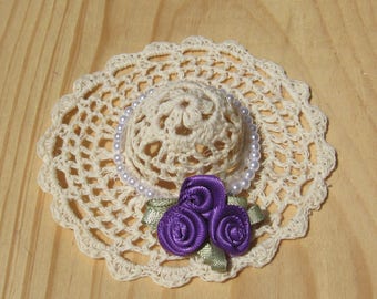 Miniature Crochet Hat for Doll House or Fairy Garden