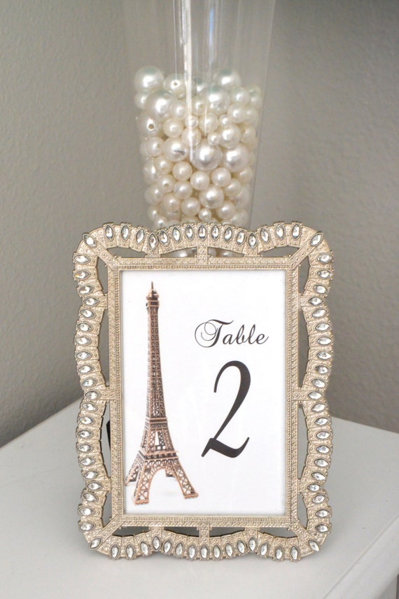 Eiffel Tower Table Number. Parisians Theme Decor. Paris