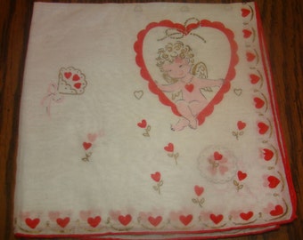 Great Vintage Valentine Hankie