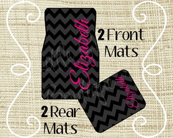 Personalized Car Mats, Car Mats, Custom Car Mat, Monogram Car Mat, New Driver Gift, Car Floor Mats, Car Accessories, Sweet 16 Gift, Chevron