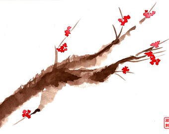 Plum Blossom I Print