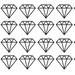 40 Diamond Stickers, Invitation Seals, Engagement party Favor, Hen Night Stickers, Diamond Seals, Bridal Shower Decor, Bachelorette party