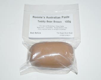 Coloured Modelling Paste TEDDY BEAR BROWN 100g Sugarcraft